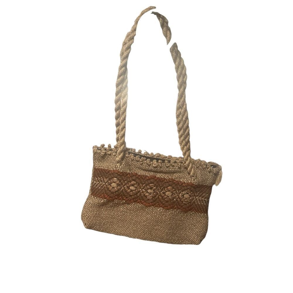 STUNNING RARE Vintage Purse, Crochet Wool Purse. handmade. Handbag – Rope style